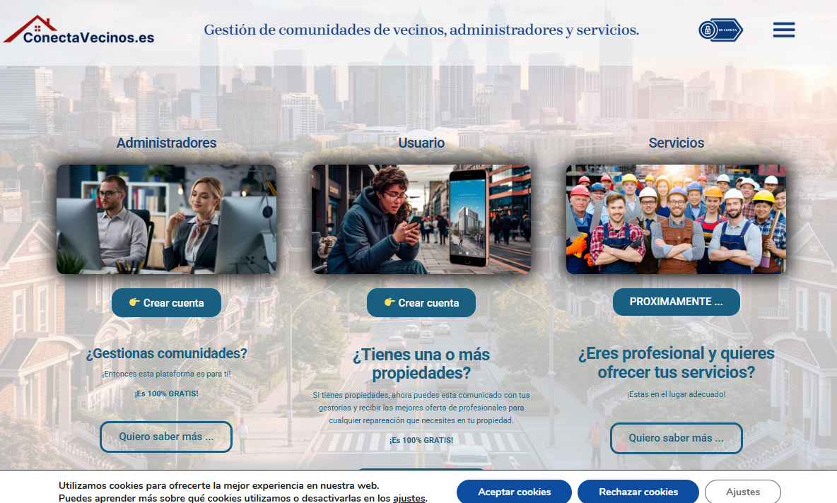 Conectavecino.es - Community-Plattform